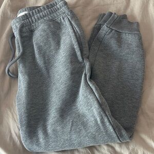 Gray Fleece Jogger Sweatpants